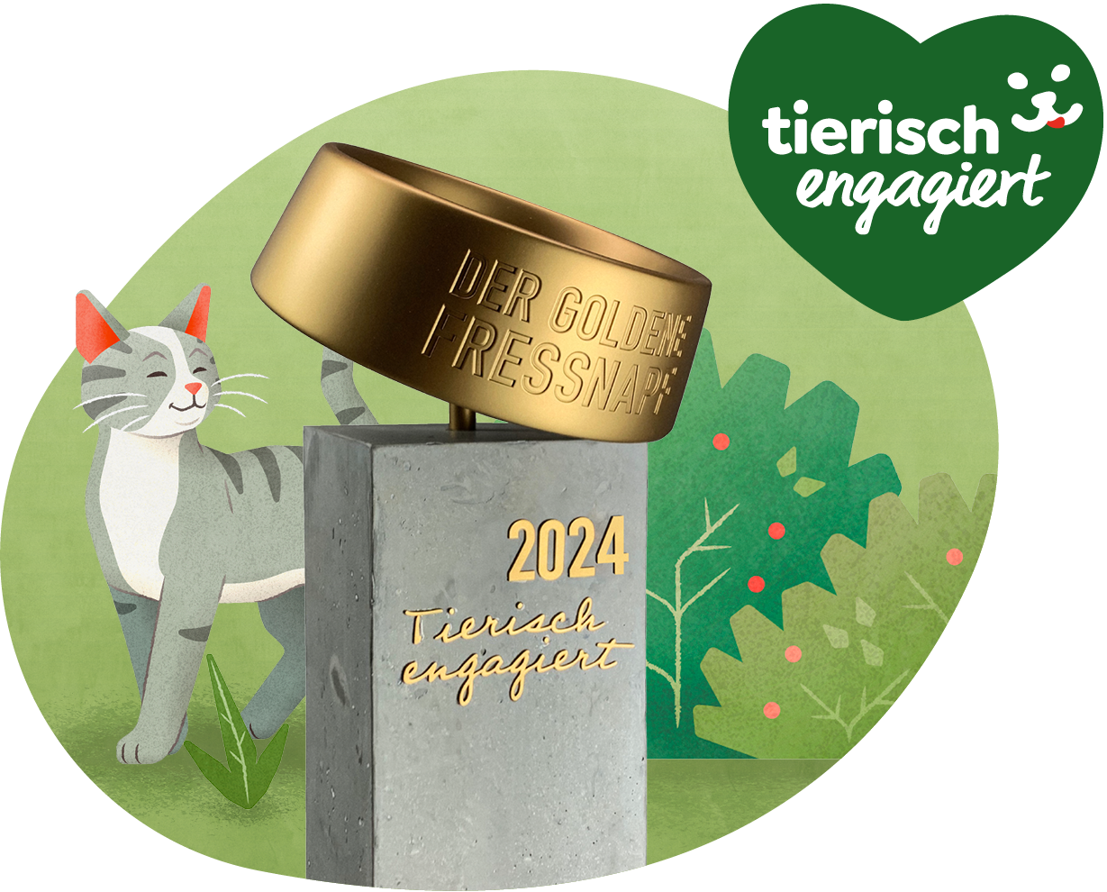 Der „Goldene Fressnapf“ wird seit 2013 jedes Jahr vergeben.  (Bild: Fressnapf)