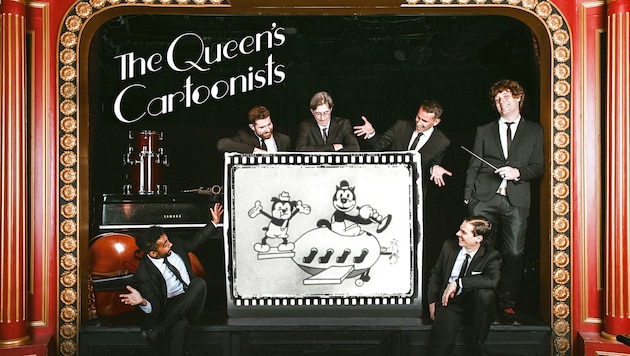 Cartoons set to music live with The Queen's Cartoonists (Bild: Lauren Desberg)