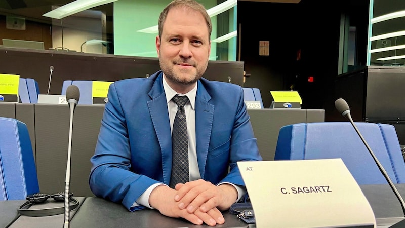 ÖVP regional party chairman Christian Sagartz in the EU Parliament (Bild: Karl Grammer)