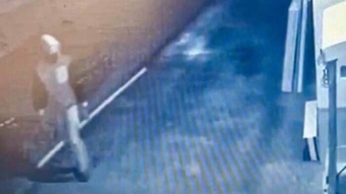 Thanks to the surveillance camera, the homeowner quickly spotted the intruder on his spree.
