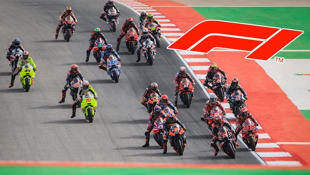 Die MotoGP hat bald einen neuen Rechteinhaber. (Bild: APA/AFP/PATRICIA DE MELO MOREIRA, Krone Kreativ)