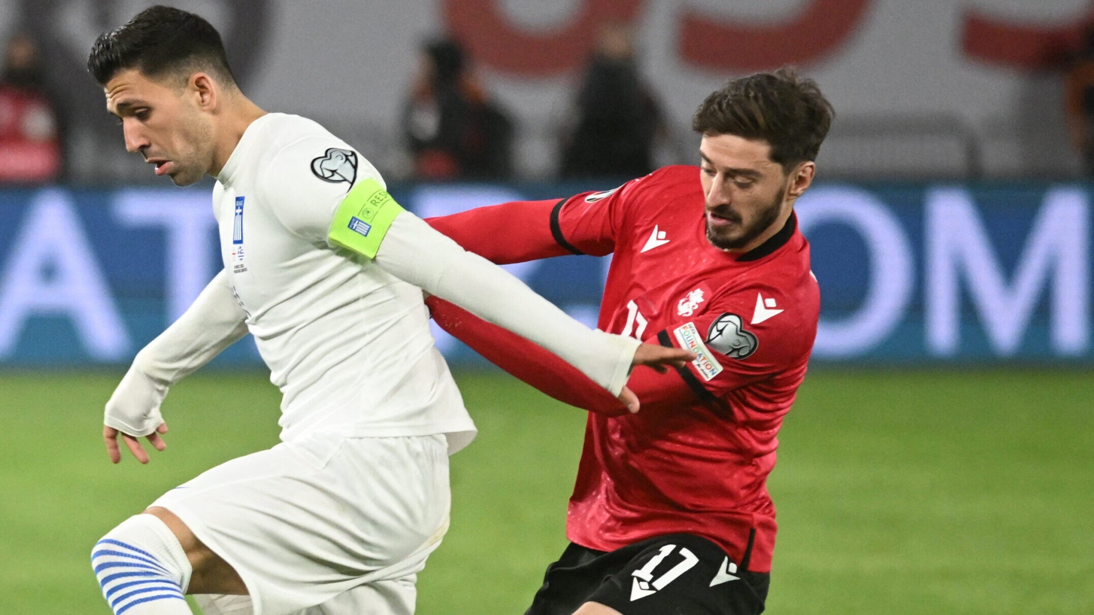 Otar in the Georgian team kit. (Bild: APA/AFP/Vano SHLAMOV) Otar in the Georgian team kit. (Bild: APA/AFP/Vano SHLAMOV)