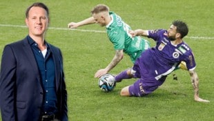 Michael Radelsberger von Sky Österreich hegt spannende Pläne für die heimische Bundesliga.  (Bild: picturedesk, Sky, Krone KREATIV)