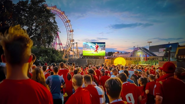 All 51 games of the 22 match days can be seen at the public viewing in the Prater. (Bild: Fanzone Prater)