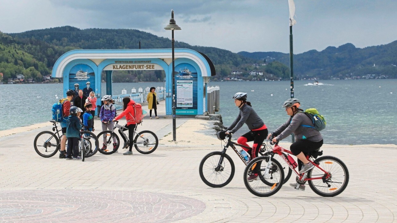 Radfahren am Ufer des Wörthersees ist wie ein Kurzurlaub zu Hause.