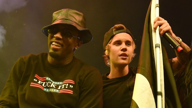 ABD'li rapçi Sean "Diddy" Combs ve Justin Bieber 2015 yılında. (Bild: SETH BROWARNIK / Action Press / picturedesk.com)