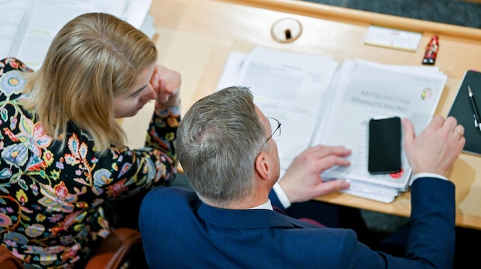 The ÖVP - here symbolically Stelzer and Deputy Governor Christine Haberlander - does not like to ...