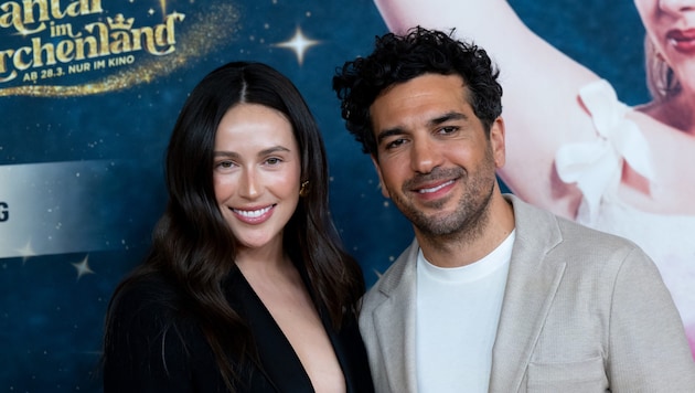 Elyas M'Barek and his wife Jessica Riso at the "Chantal in Fairytale Land" premiere. (Bild: Sven Hoppe / dpa / picturedesk.com)