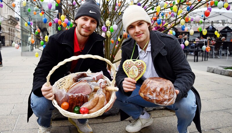 Die KAC-Talente Finn van Ee (re.) und David Maier. (Bild: F. Pessentheiner)