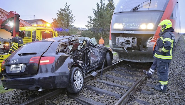 The fatal collision occurred in Schalchen on Thursday evening (Bild: Manfred Fesl)