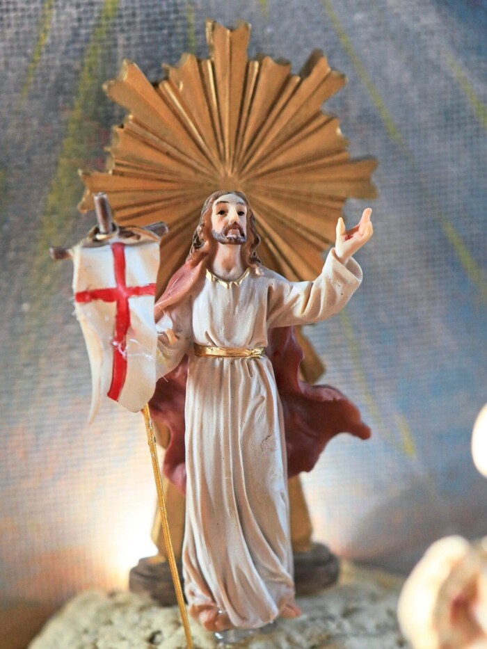 Resurrection in Hermann Bidner's Passion crib in Villach.