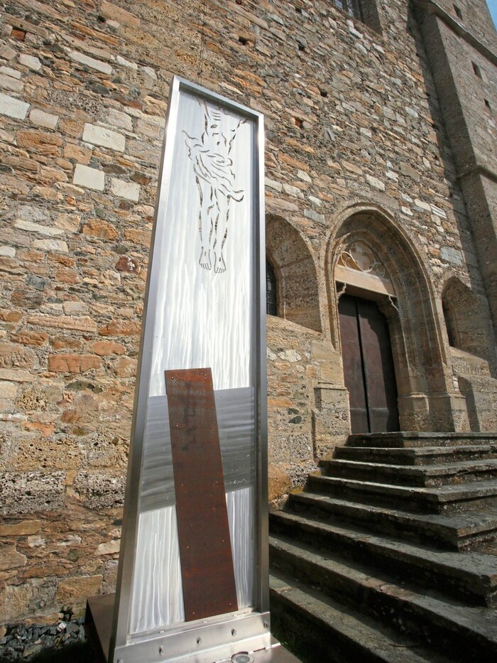 15th station of the Way of the Cross by Karl Vouk in Maria Saal.