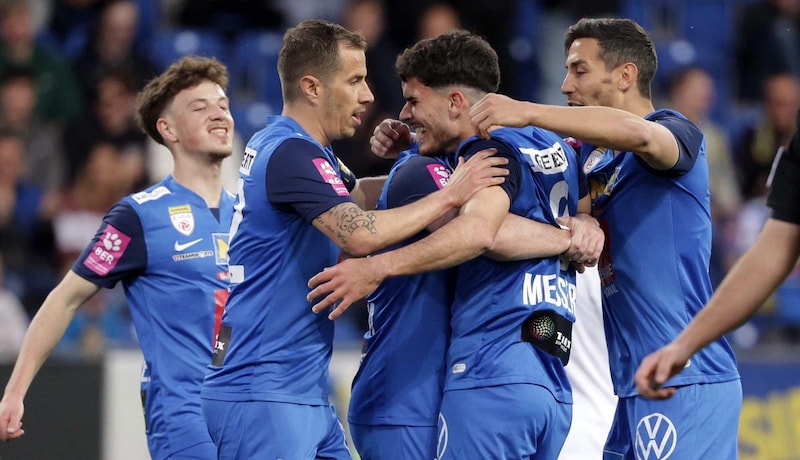 St. Pölten jubelte über einen 3:1-Sieg gegen Amstetten (Bild: GEPA pictures/ Walter Luger)