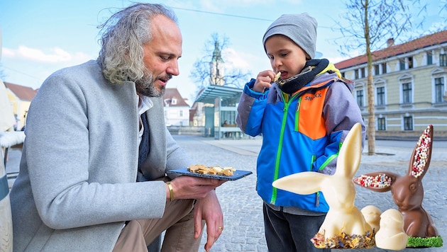 Der Waldviertler Max Lorenz lässt mit seinen Schokolade-Kreationen Kinderherzen höherschlagen. (Bild: Wirl Photo, Attila Molnar, Krone KREATIV)