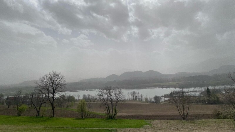 Even in Carinthia, the Karawanken mountains are barely visible. (Bild: Manuela Karner)