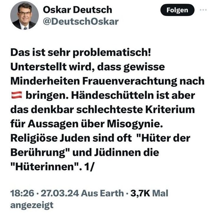 Die Religion ist ein heikles Terrain, erklärt Deutsch.