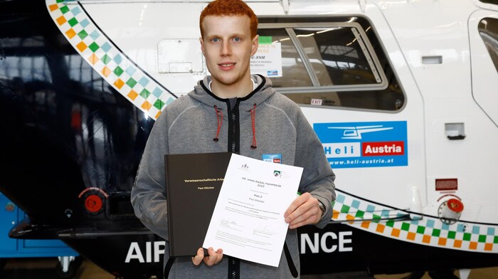 His excellent Matura thesis helped him gain a place at university.