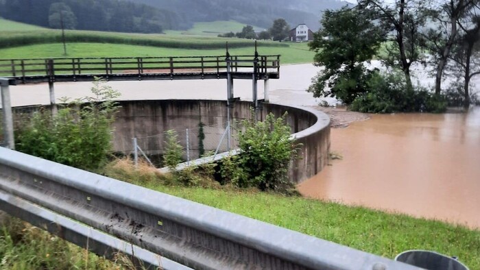 The basin can hold back over one million cubic meters of water.