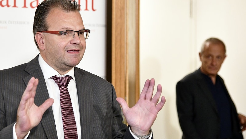 Hans-Jörg Jenewein (li.) und Peter Pilz (Archivbild) (Bild: APA/Hans Punz)