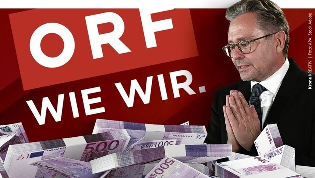 Former General Alexander Wrabetz is to receive a pension of 8,000 euros per month next year. That is four times the salary of an average male pensioner. (Bild: Krone KREATIV)