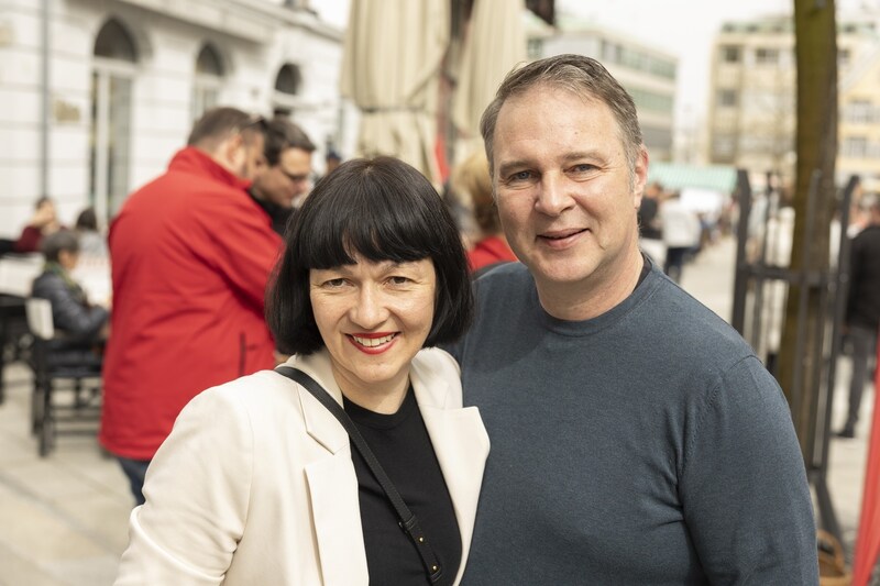 Andreas Babler with his wife Karin Blum. (Bild: Maurice Shourot)