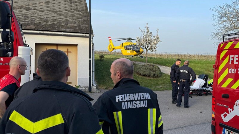 Ein Hubschrauber brachte das Kind in ein Krankenhaus. (Bild: FF Maissau)