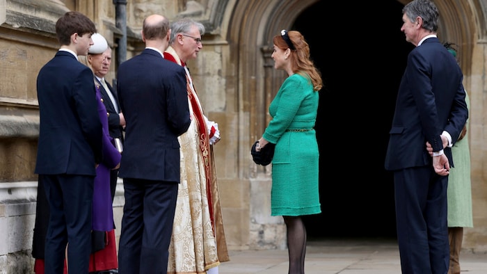 Auch Sarah Ferguson feierte mit der Royal Family die Ostermesse.