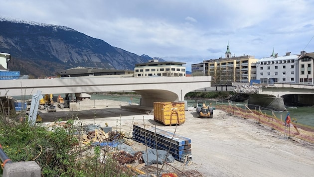 Die Hälfte der neuen „Steinbrücke“ wurde bereits errichtet. (Bild: Manuel Schwaiger)