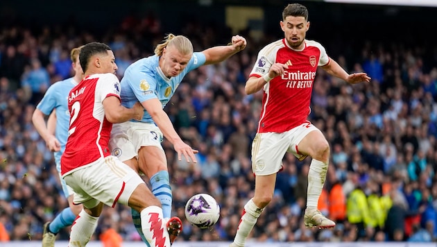 Manchester City and Arsenal FC drew goalless. (Bild: Copyright 2024 The Associated Press. All rights reserved)