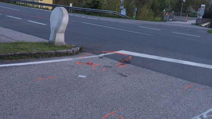 Die Unfallstelle in Abwinden (Gemeinde Luftenberg)