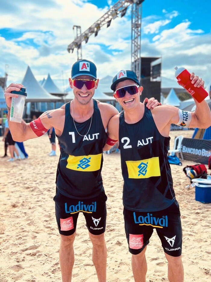 Martin Ermacora (left) and Philipp Waller were very happy with fourth place.