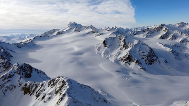 A keresési terület rendkívül kiterjedt, itt az Ötztáli-Alpok (szimbolikus kép). (Bild: Claudia Thurner)