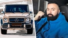 Rapper Jala Brat verkauft seinen Mercedes auf Willhaben. (Bild: www.instagram.com/jalabrat/ www.willhaben.at, Krone KREATIV)