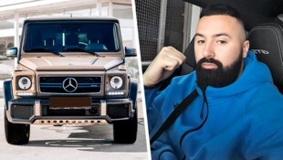 Rapper Jala Brat verkauft seinen Mercedes auf Willhaben. (Bild: www.instagram.com/jalabrat/ www.willhaben.at, Krone KREATIV)