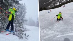 Der Sohnemann von Hannes Reichelt gibt bereits Vollgas auf der Piste. (Bild: instagram.com/hannesreichelt)