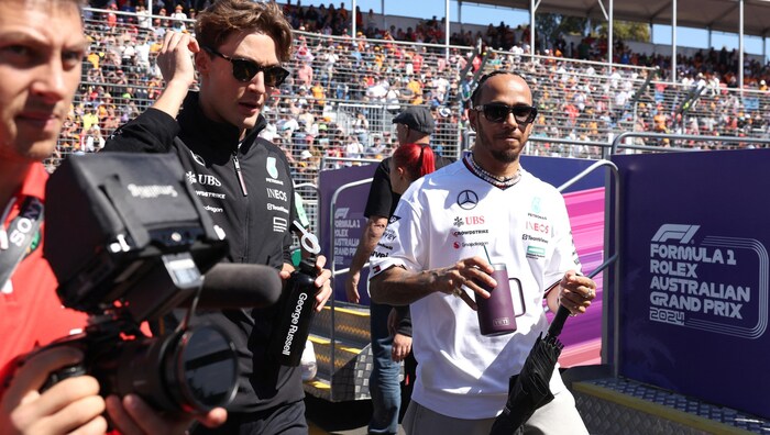 Bei George Russell (l.) und Lewis Hamilton (r.) läuft aktuell nur wenig nach Plan.