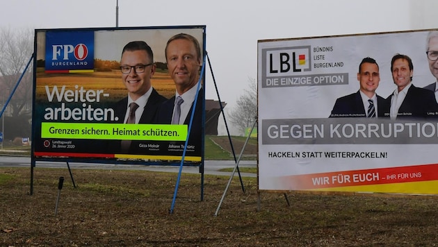 Wahlwerbung im Burgenland: Künftig soll eine Obergrenze von 300.000 Euro für die Parteien gelten. (Bild: Huber Patrick)