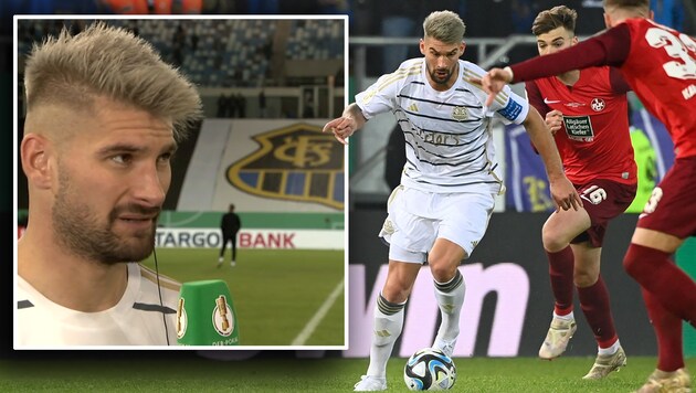 Frustration for Kai Brünker after Saarbrücken's semi-final defeat (Bild: APA/AFP/Jean-Christophe VERHAEGEN, Sky)