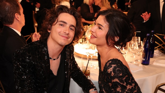 Timothée Chalamet und Kylie Jenner bei den Golden Globes im Jänner. (Bild: (c) www.VIENNAREPORT.at)