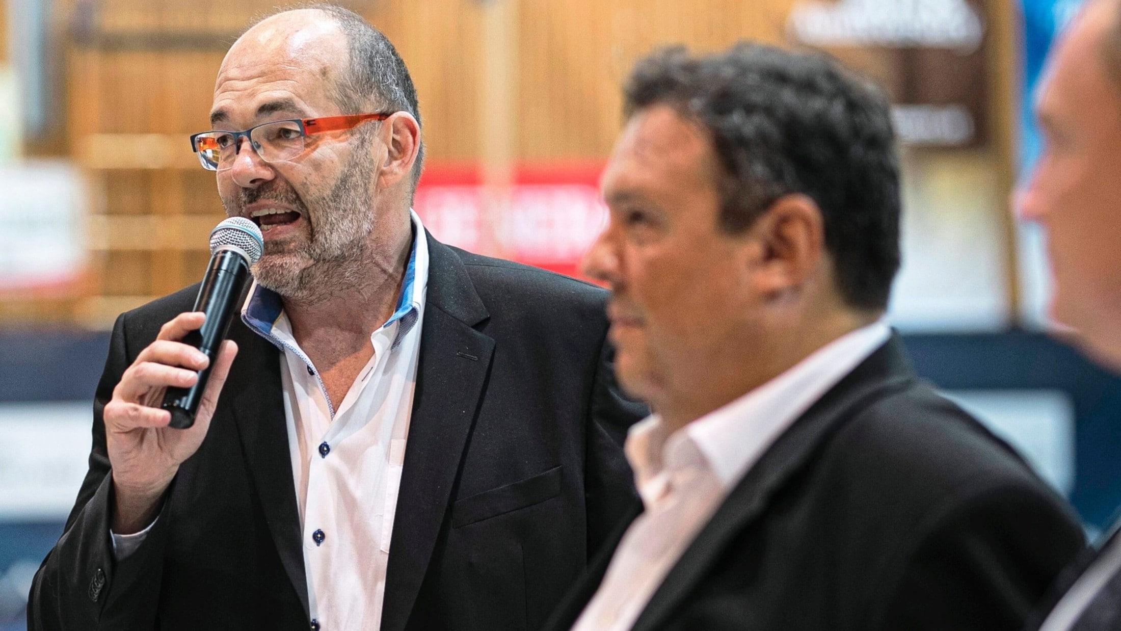 Gunners managing director Thomas Linzer (left) with president Wolfgang Steflitsch. (Bild: GEPA pictures)