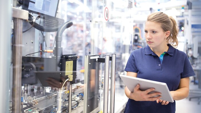Artificial intelligence helps with quality assurance at the Bosch plant in Ansbach.