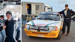 Kurt Jabornig (re.) mit seinem Peugeot 205 ist der älteste Fahrer im Lavanttal. Thomas Traußnig (li.) der jüngste Kärntner. (Bild: zVg (2))