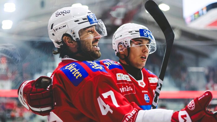 Die KAC-Cracks Marcel Witting und Clemens Unterweger.