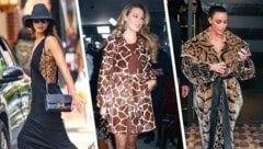 Die Stars lieben den stylischen Safari-Trend. (Bild: Animal-Print-Trend, Krone KREATIV,)