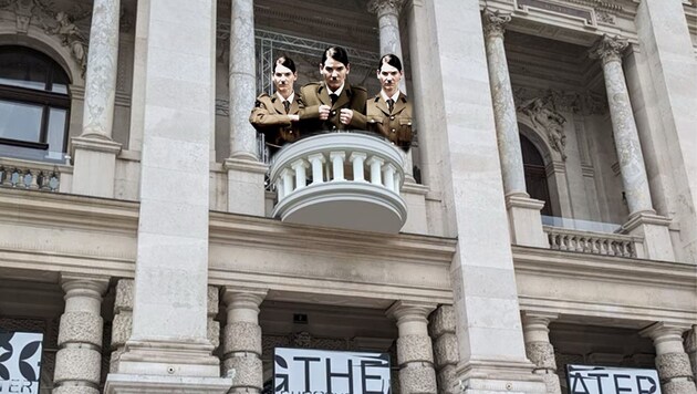 The art installation (shown here as a photomontage) will be opened on Saturday evening. (Bild: Burgtheater, Krone KREATIV, Fotomontage)