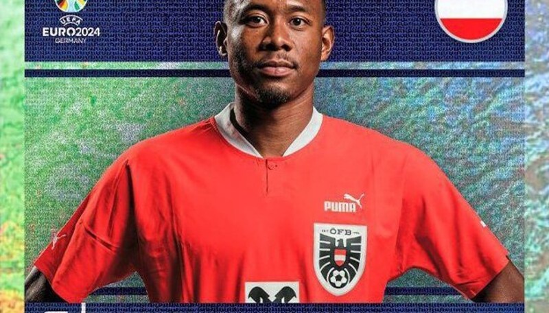 David Alaba in the new EM collector's album (Bild: Topps)