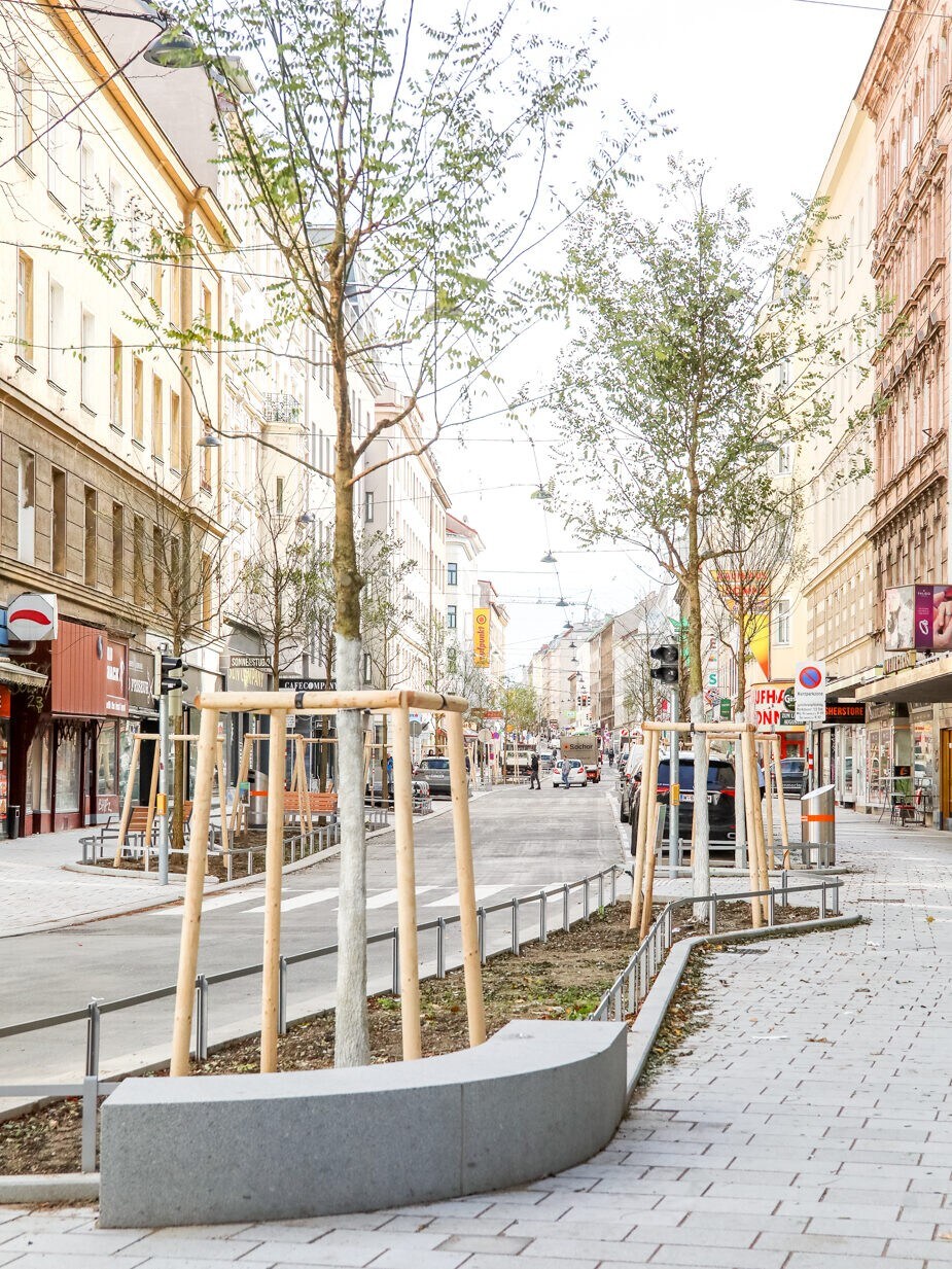 Das Rathaus sieht in der Hitze eine Rechtfertigung für teils umstrittene Umgestaltungen des öffentlichen Raums wie in der Reinprechtsdorfer Straße. (Bild: PID/Christian Fürthner)