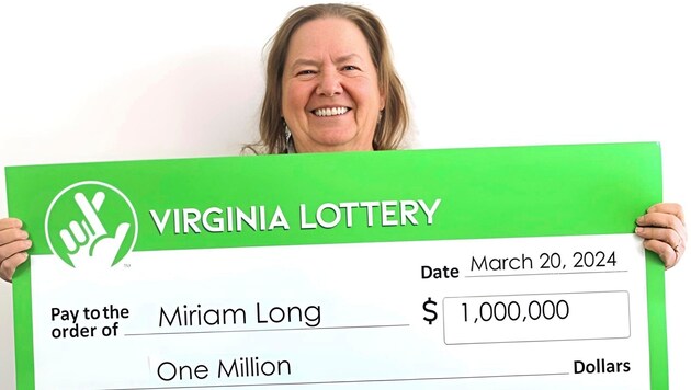 Die Neo-Millionärin Miriam Long aus den USA (Bild: Virginia Lottery)
