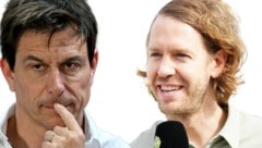 Toto Wolff (li.) und Sebastian Vettel – wie intensiv sprechen die beiden miteinander? (Bild: AFP, AP)