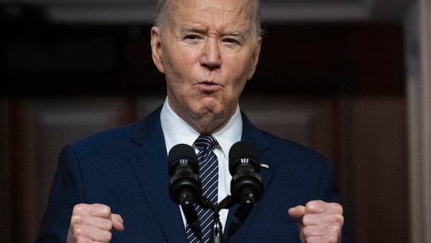 US President Joe Biden wants to persuade the parties to the conflict to agree to a ceasefire. (Bild: APA/AFP/Jim WATSON)